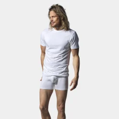 Resteröds 2 e bambus crew neck slim fit T-shirts* Nat T-Shirts|Undertrøjer