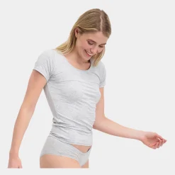 Bamboo Basics 2 pak grå kortærmet bambus T-shirt til damer fra*Dame T-Shirts