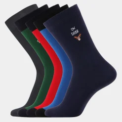 Lindbergh 5 par bambus strømper - ebroderi* Strømper