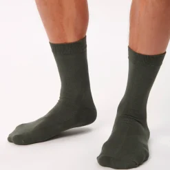 Copenhagen Bamboo 5 par bambus strømper i army og stribe mix*Børn Strømper|Strømper