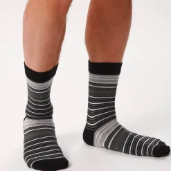 Copenhagen Bamboo 5 par bambus strømper i army og stribe mix*Børn Strømper|Strømper