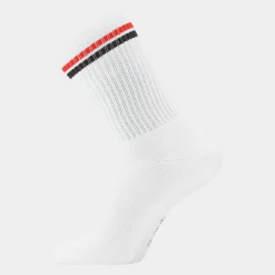 Copenhagen Bamboo 3 par e bambus tennissokker med rød/blå striber*Børn Strømper|Tennissokker