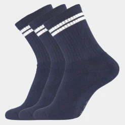 Copenhagen Bamboo 3 par blå bambus tennissokker*Dame Strømper|Tennissokker