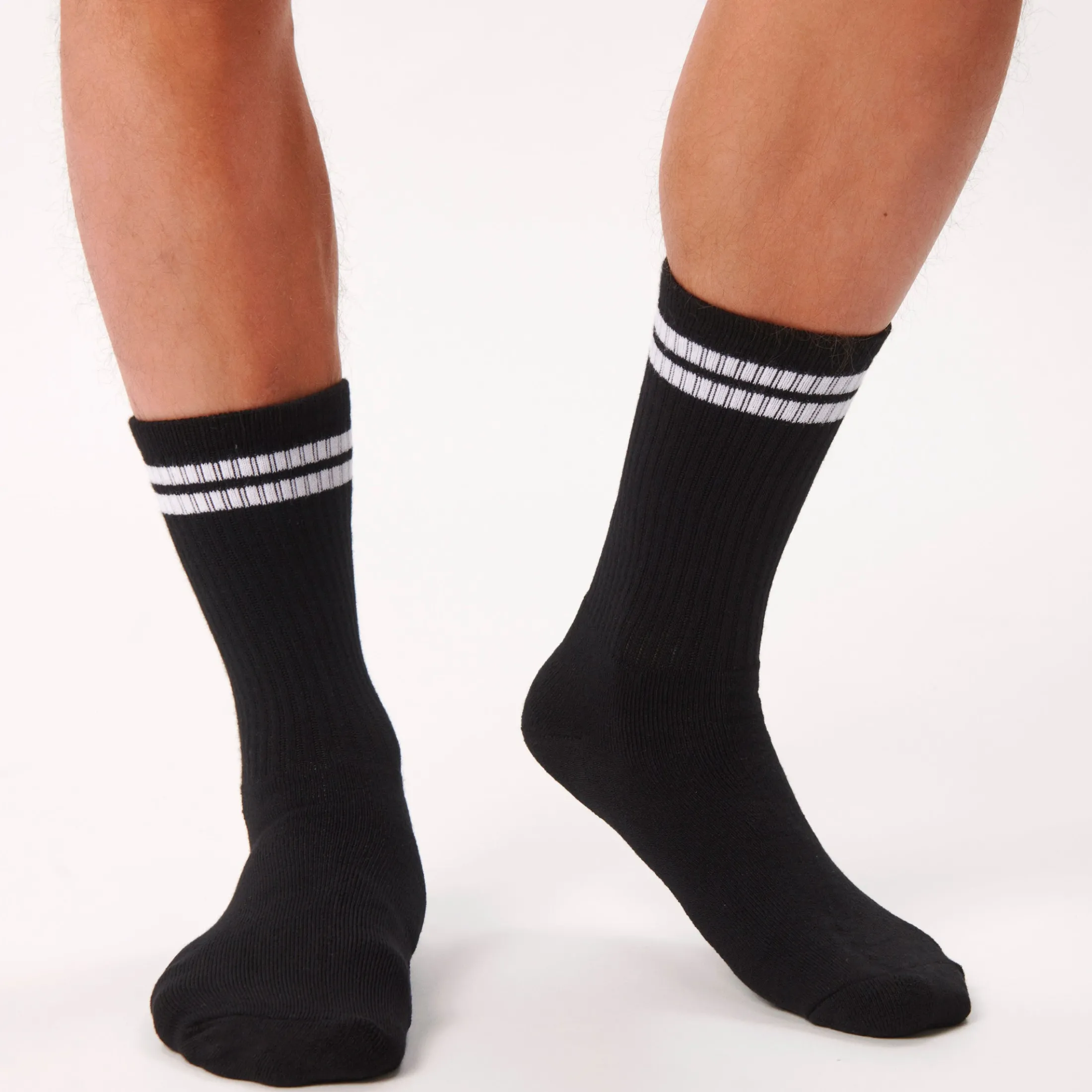 Copenhagen Bamboo 3 par e bambus tennissokker med hvide striber*Børn Strømper|Tennissokker