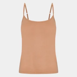 Copenhagen Bamboo 2 stk tan bambus top med tynde stropper fra*Dame Toppe|Undertrøjer
