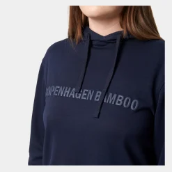 Copenhagen Bamboo Bambus hoodie joggingsæt i blå med logo til damer fra*Dame Joggingsæt