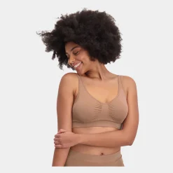 Bamboo Basics Bambus polstret BH uden bøjle i tan til dame fra Bamboo Basic*Dame Bh'Er Uden Bøjle