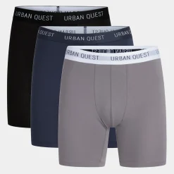 Urban Quest Bambus underbukser med lange ben - 3 pak - sort/navy/grå* Underbukser