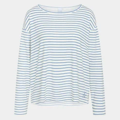 CCDK Britt bambus nattrøje med blå striber fra .*Dame Nattoppe Og -Skjorter