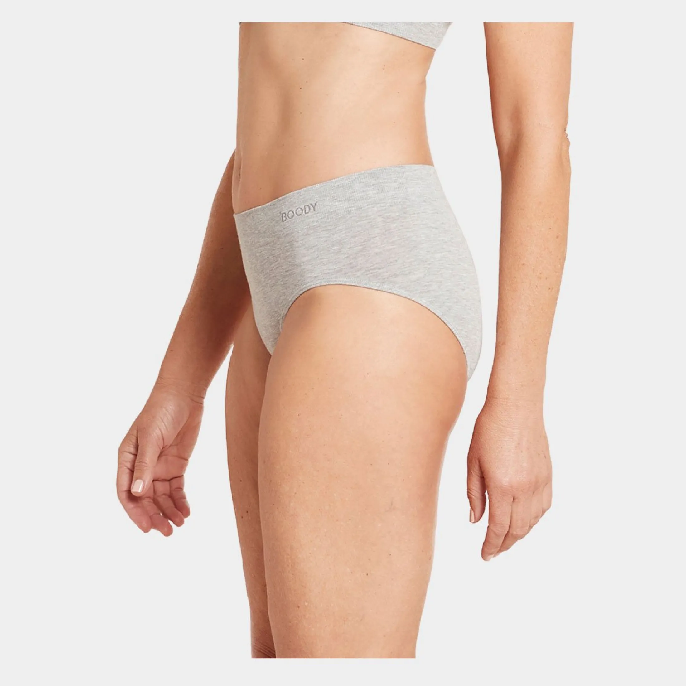 Boody Grå bambus midi trusser til dame i åndbar og høj kvalitet fra*Dame Trusser