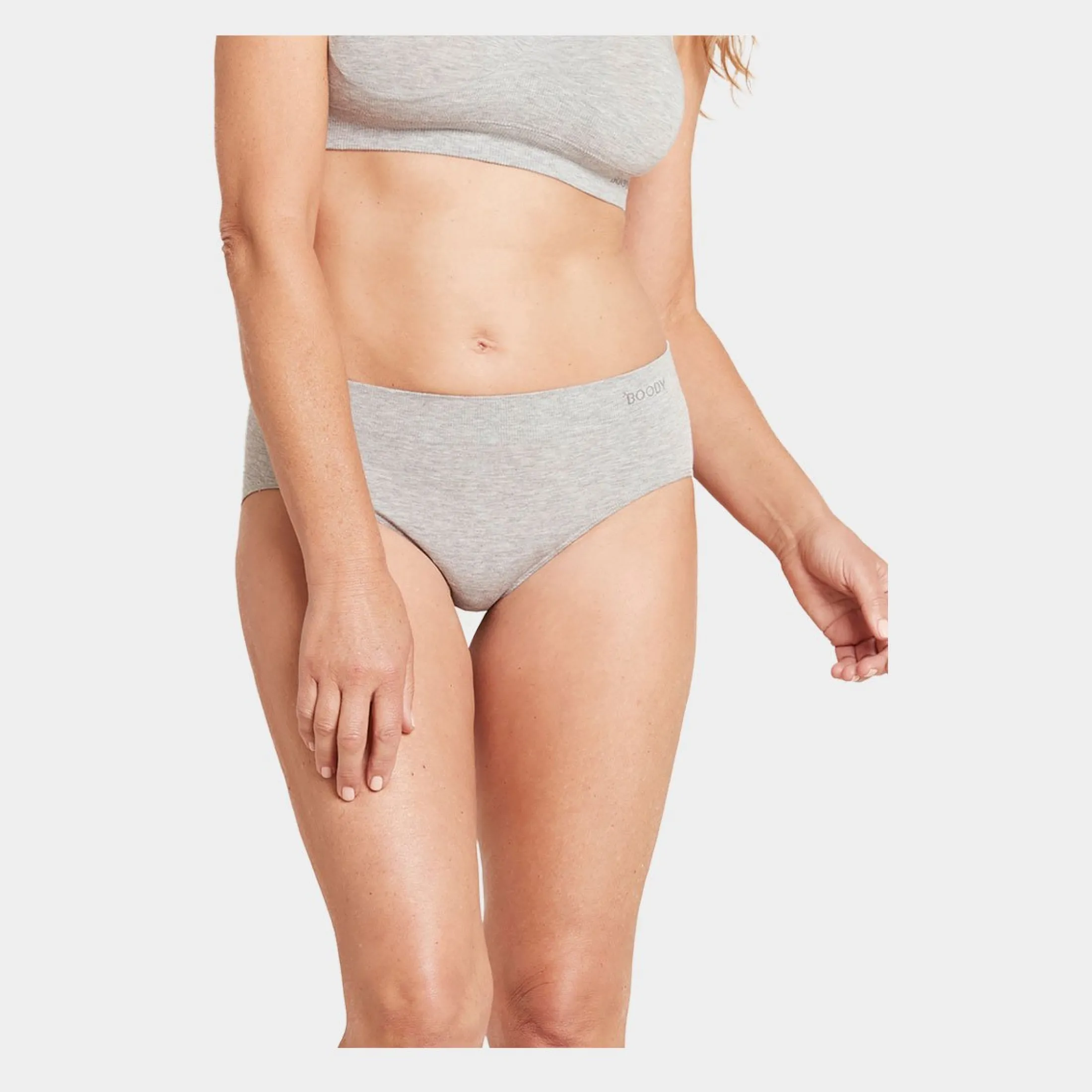 Boody Grå bambus midi trusser til dame i åndbar og høj kvalitet fra*Dame Trusser