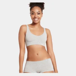 Boody Grå foret og sømfri bambus bh uden bøjle til dame fra*Dame Bh'Er Uden Bøjle