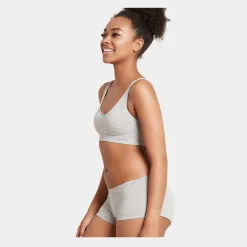 Boody Grå foret og sømfri bambus bh uden bøjle til dame fra*Dame Bh'Er Uden Bøjle