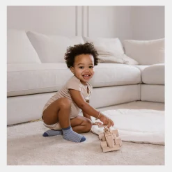 Bamboo Basics Kortærmet bambus body - lyerød, beige, grøn - fra*Børn Bodyer