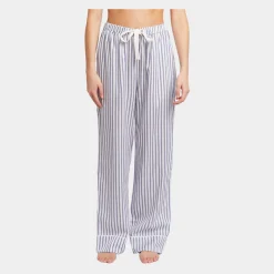 CCDK Nicola bambus natbukser - blå hvide striber fra*Dame Nattoppe Og -Skjorter