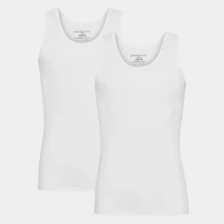 Bamboo Basics Stef bambus tank top - hvid 2 pak* Undertrøjer|Tank Tops