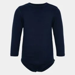 JBS of Denmark Super blød mørkeblå baby langærmet body i bambus fra*Børn Bodyer
