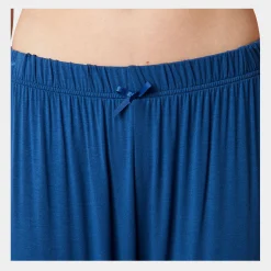 CCDK Superbløde blå bambus natbukser med tittekant fra*Dame Natbukser Og -Shorts