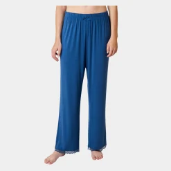 CCDK Superbløde blå bambus natbukser med blondekant fra*Dame Natbukser Og -Shorts
